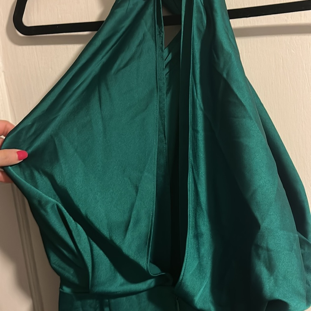 Silk Ruched Halter Jumpsuit from ASOS - Picture 7 of 8